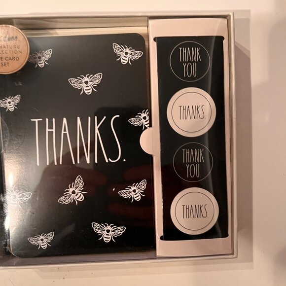 Thank You‎ Cards with Bees by Rae Dunn (Note Card Set and Stickers - new) - Picture 5 of 13